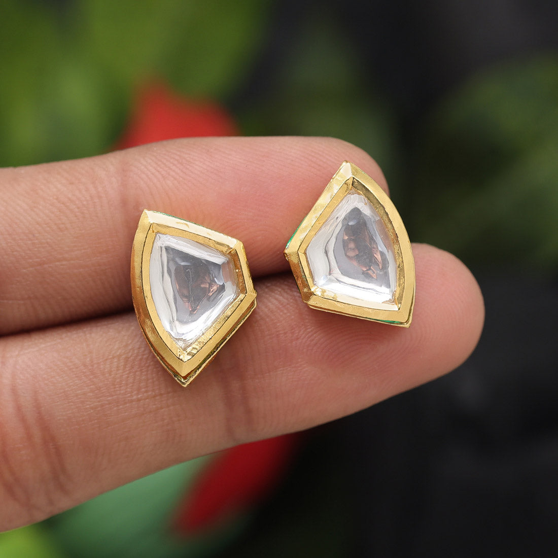 White Color Stud Earrings (STUD210WHT) - preyans.com