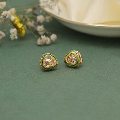 White Color Stud Earrings (STUD219WHT) - preyans.com