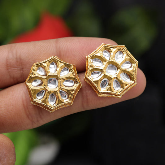 White Color Stud Earrings (STUD221WHT) - Preyans.com