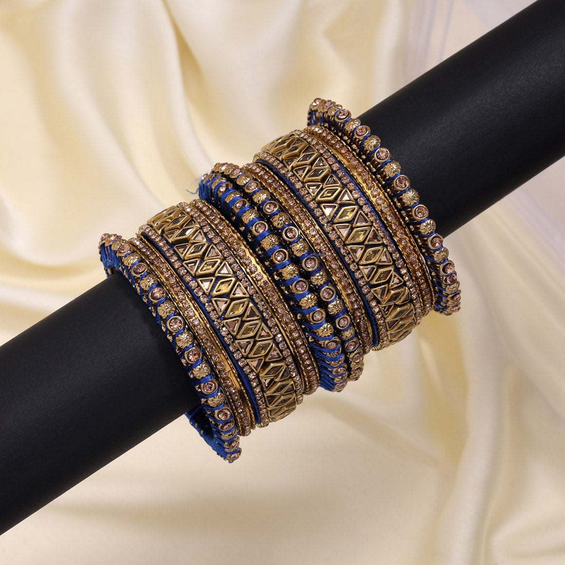 Blue Color Thread Bangle Set (TRB182BLU) - Preyans.com