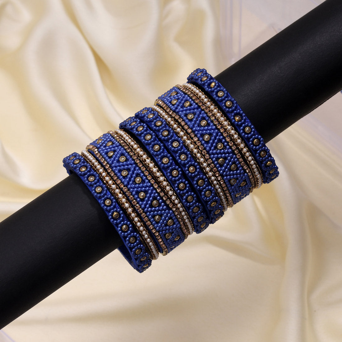 Blue Color Thread Bangle Set (TRB183BLU) - Preyans.com