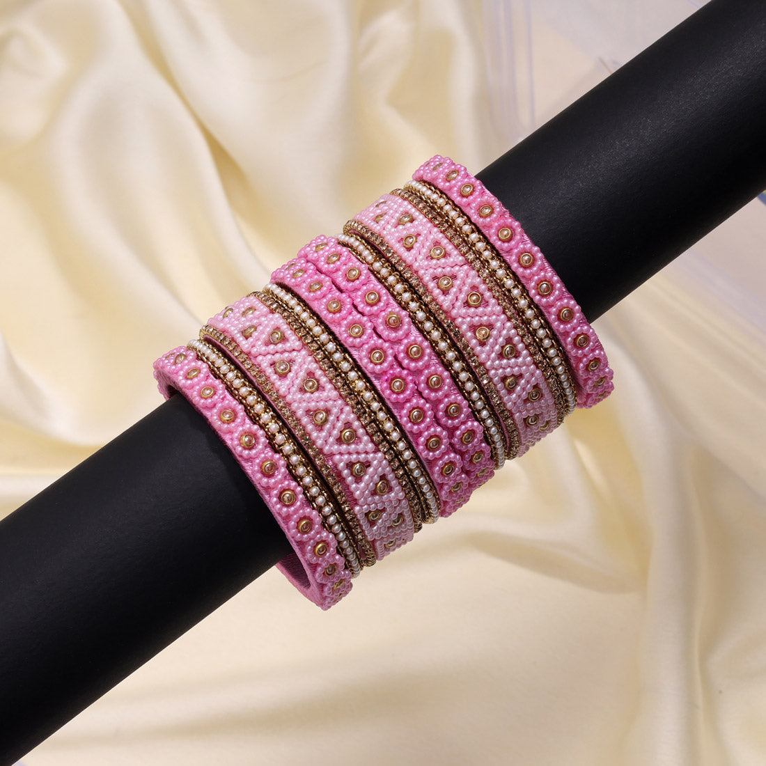 Pink Color Thread Bangle Set (TRB183PNK) - Preyans.com