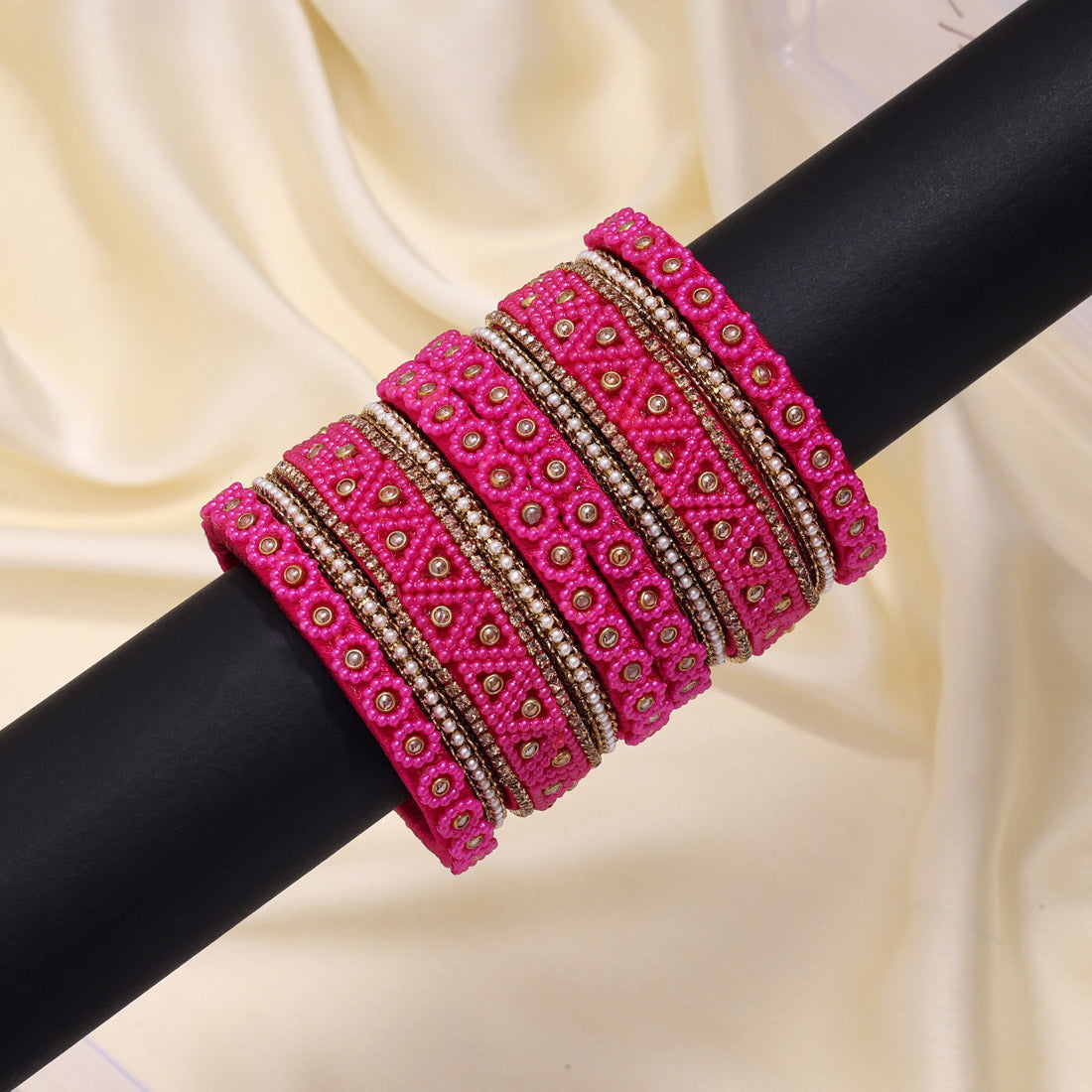 Rani Color Thread Bangle Set (TRB183RNI) - Preyans.com