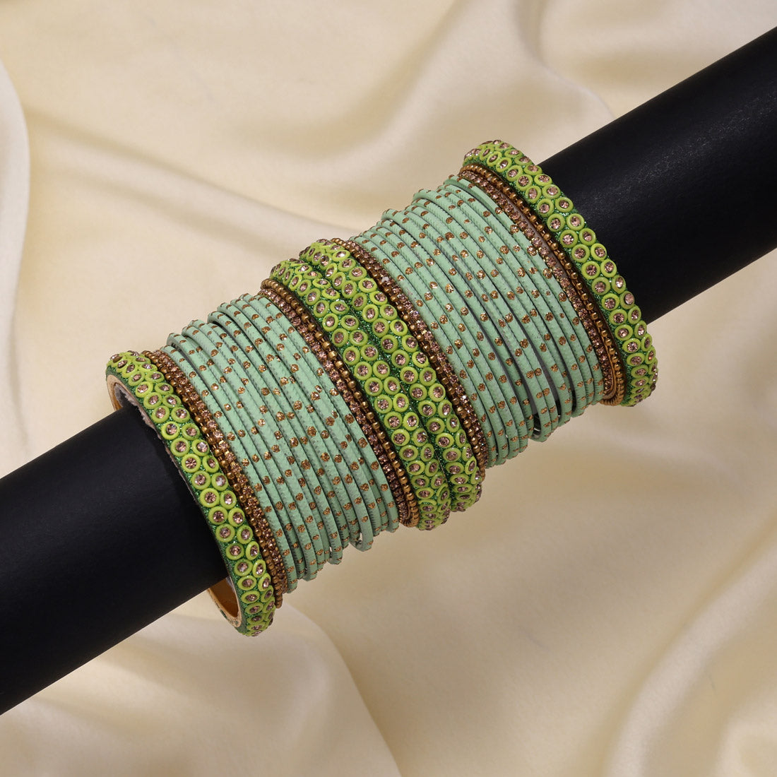 Parrot Green Color Fashion Bangle Set (TRB186PGRN) - Preyans.com