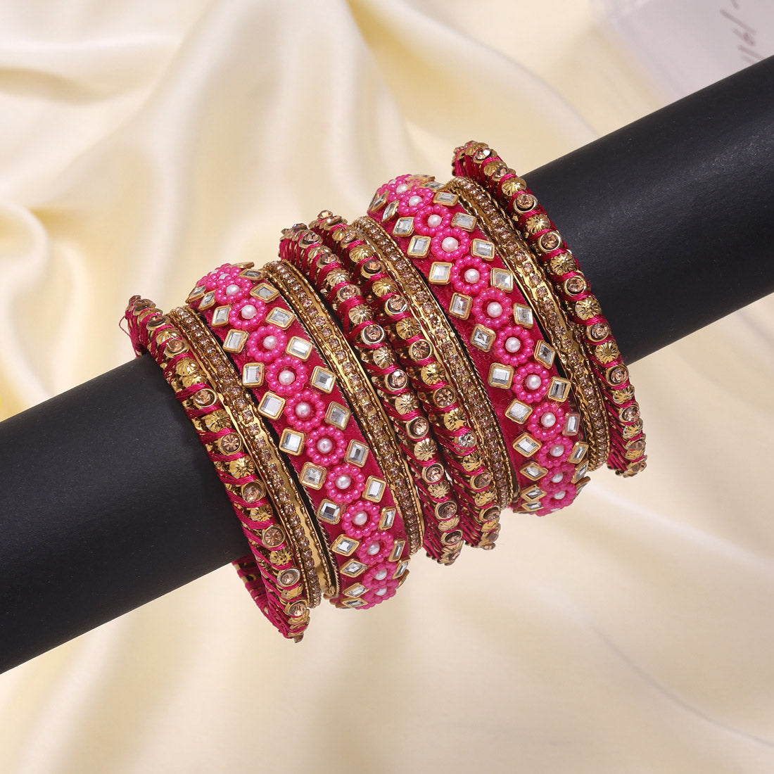 Rani Color Thread Bangle Set (TRB187RNI) - Preyans.com