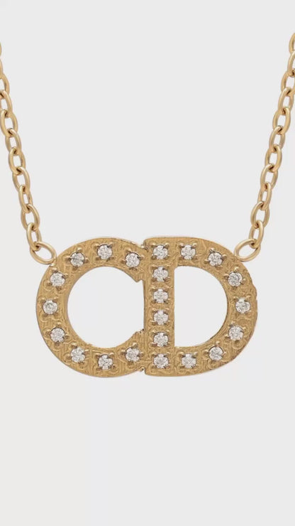 Gold Color Surgical Steel 18k Gold Plated Demi Fine Necklace